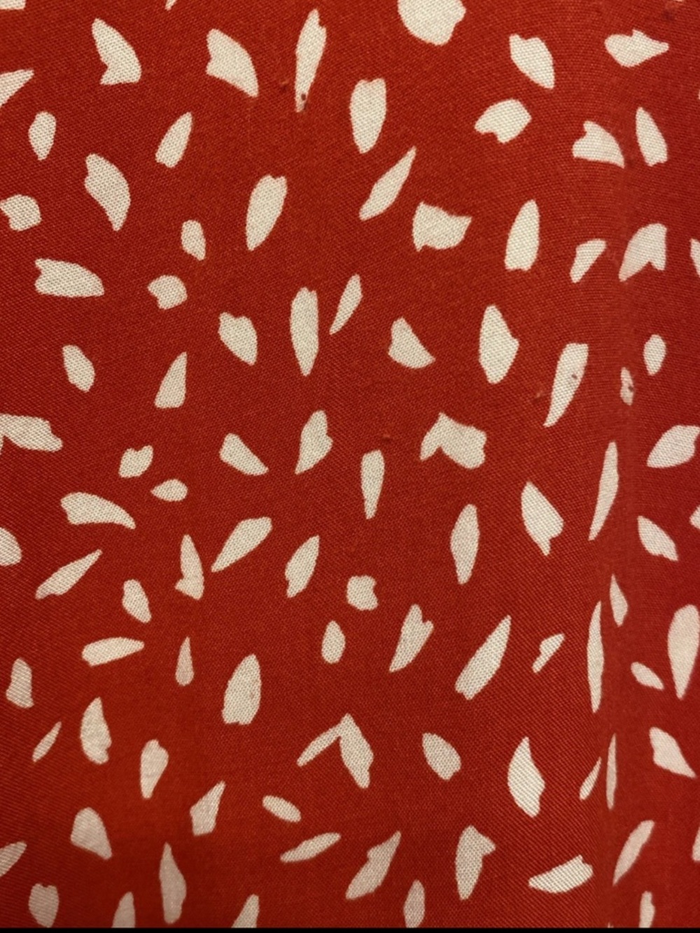 Reitmans Red Mini Dress with White Leaf Print - Picture 5 of 6